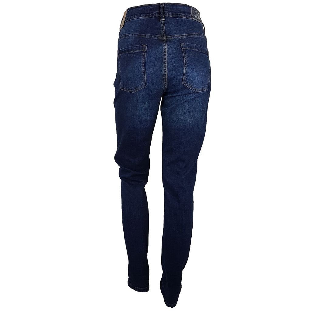 Cecil Straight-Jeans Cecil Damen Jeanshose TORONTO blau washed crash 99%  Baumwolle 1% Elasthan 42565