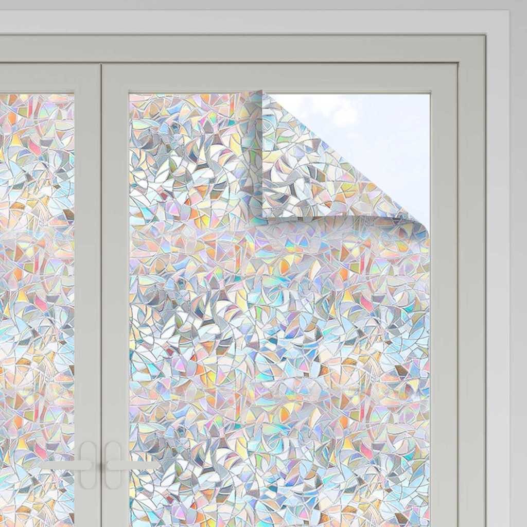 vidaXL Fensterfolie Statisches Fensterfolie 3D Regenbogenmuster 60 x 1000 c günstig online kaufen