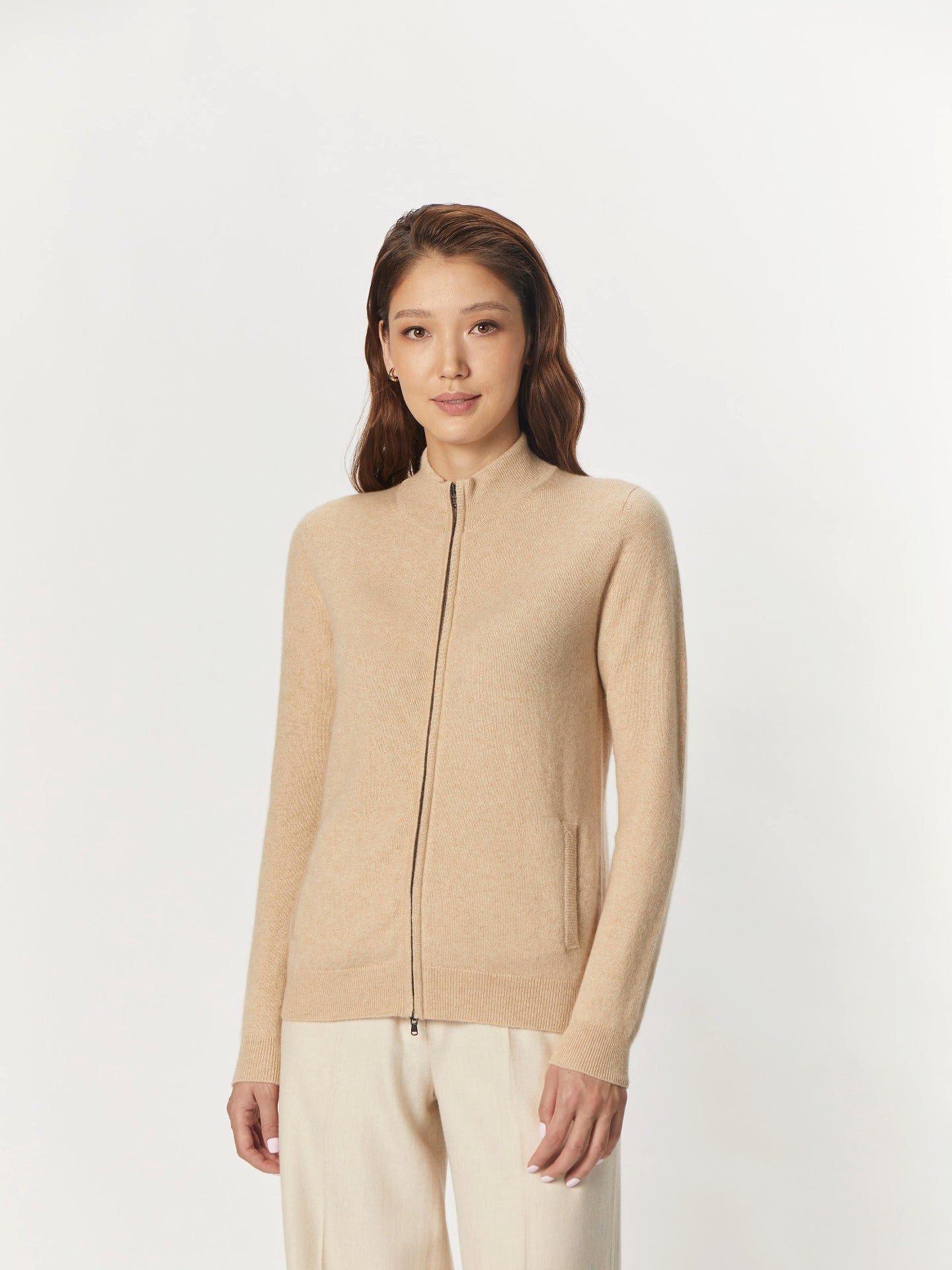 GOBI Cashmere Cardigan Kaschmir Cardigan mit Reißverschluss günstig online kaufen