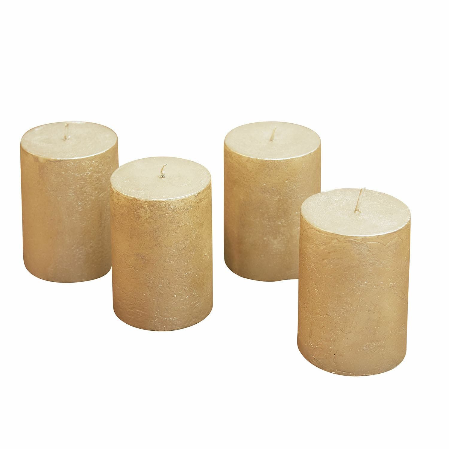 Mirabeau Stumpenkerze Kerze 4er Set Virrans gold (4er Set, 4er Set), none
