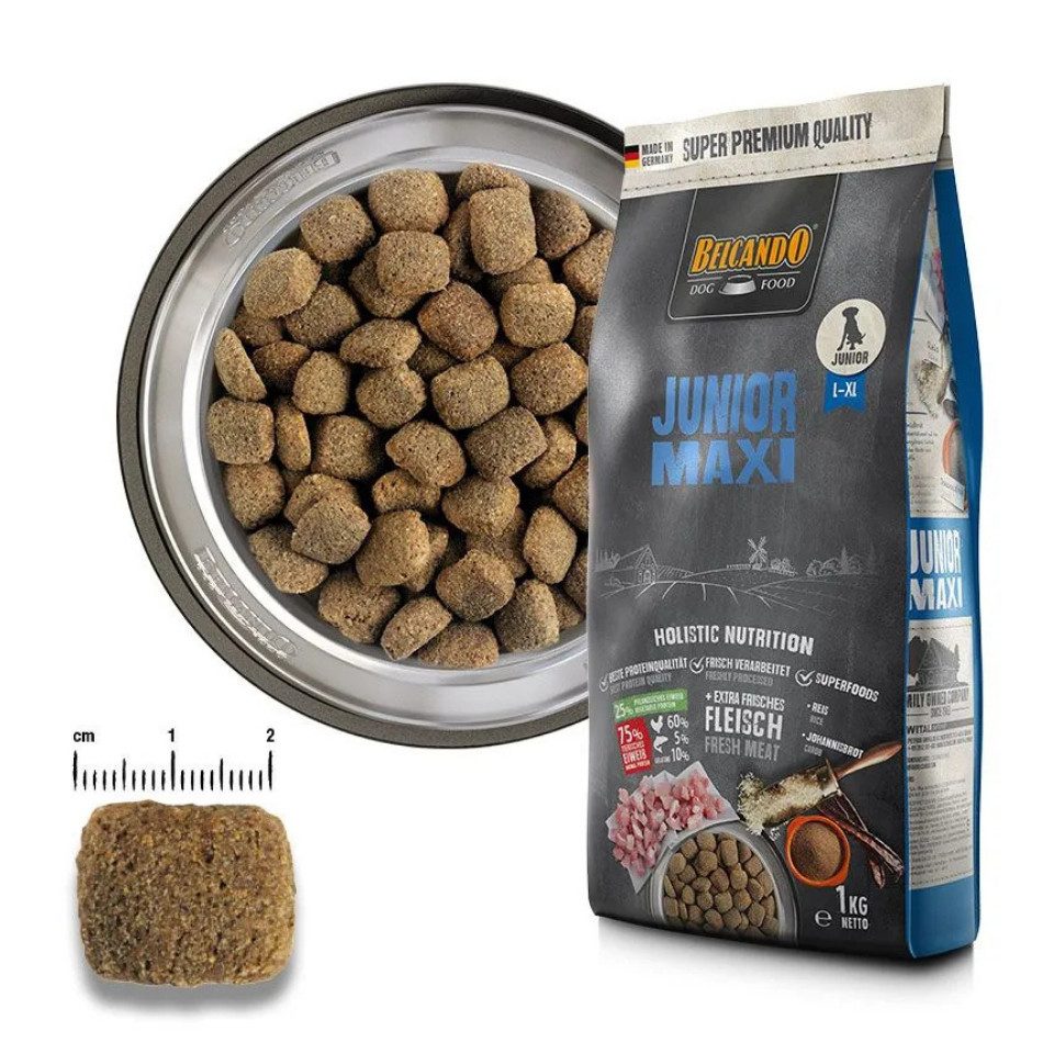 Belcando Junior Maxi - Premium Trockenfutter mit leicht verdaulichem Geflügel, Trockenfutter für: Hunde