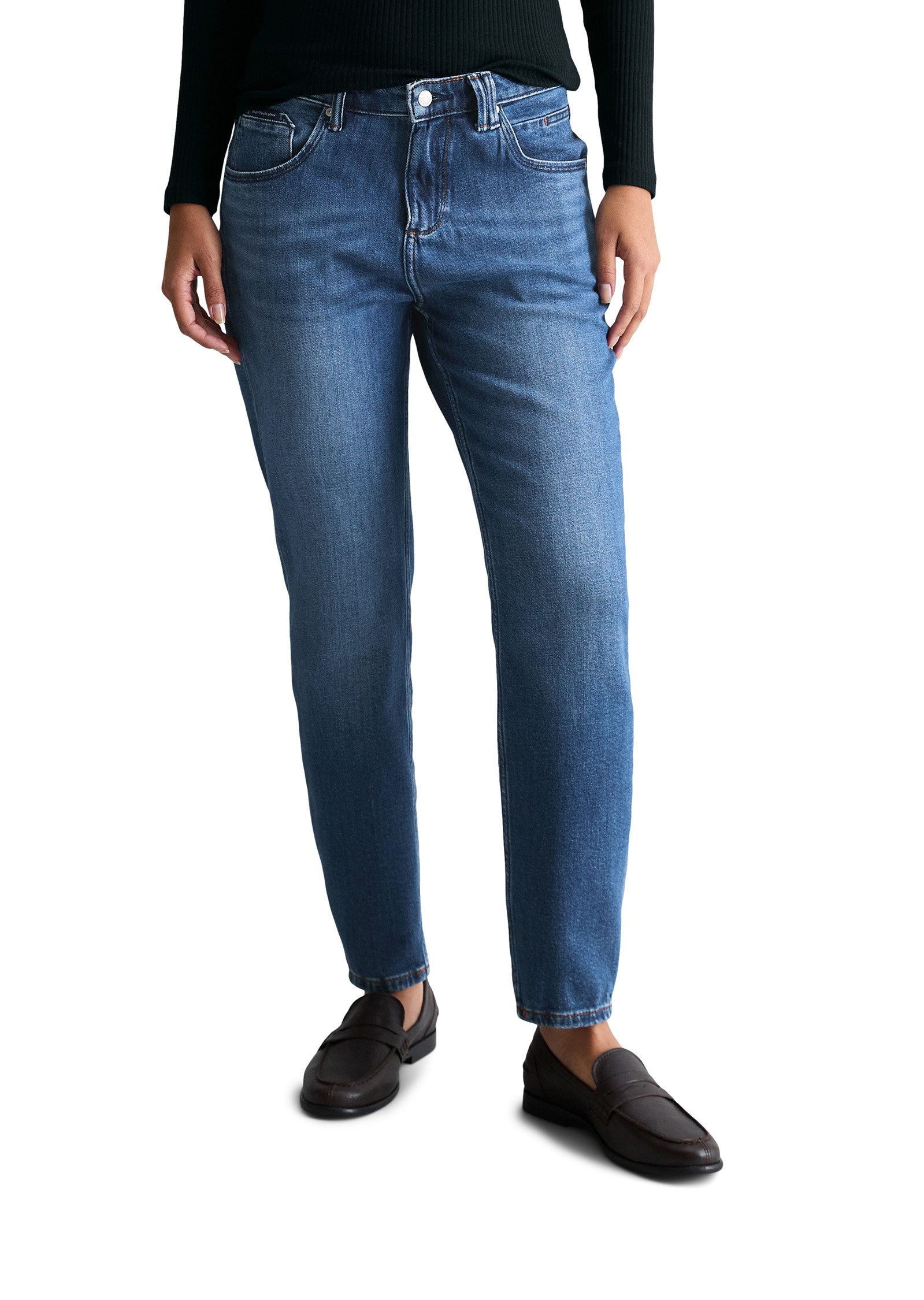 Boyfriend-Jeans aus Organic Cotton-Mix