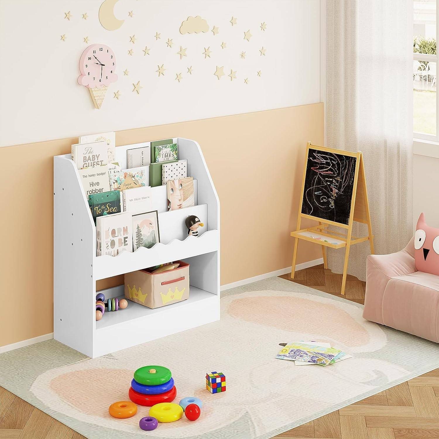 Woltu Bücherregal, 1-tlg., Kinderregal mit 5 Fächern 70x80x30 cm günstig online kaufen