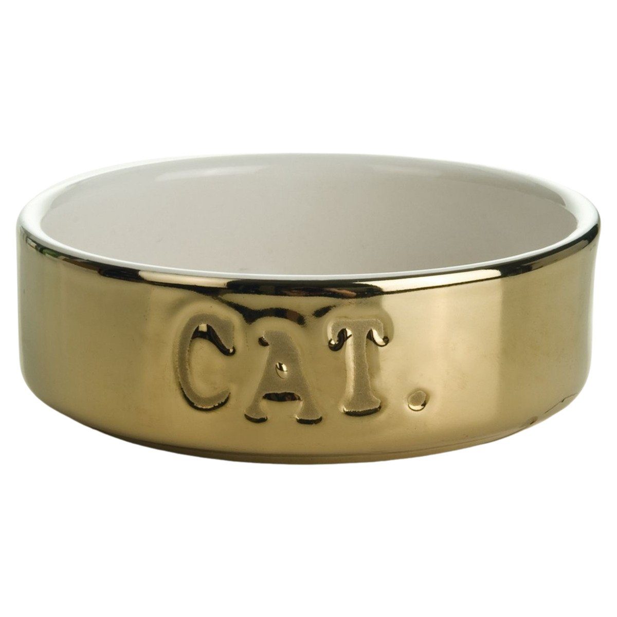 Futternapf Katzennapf Keramik gold