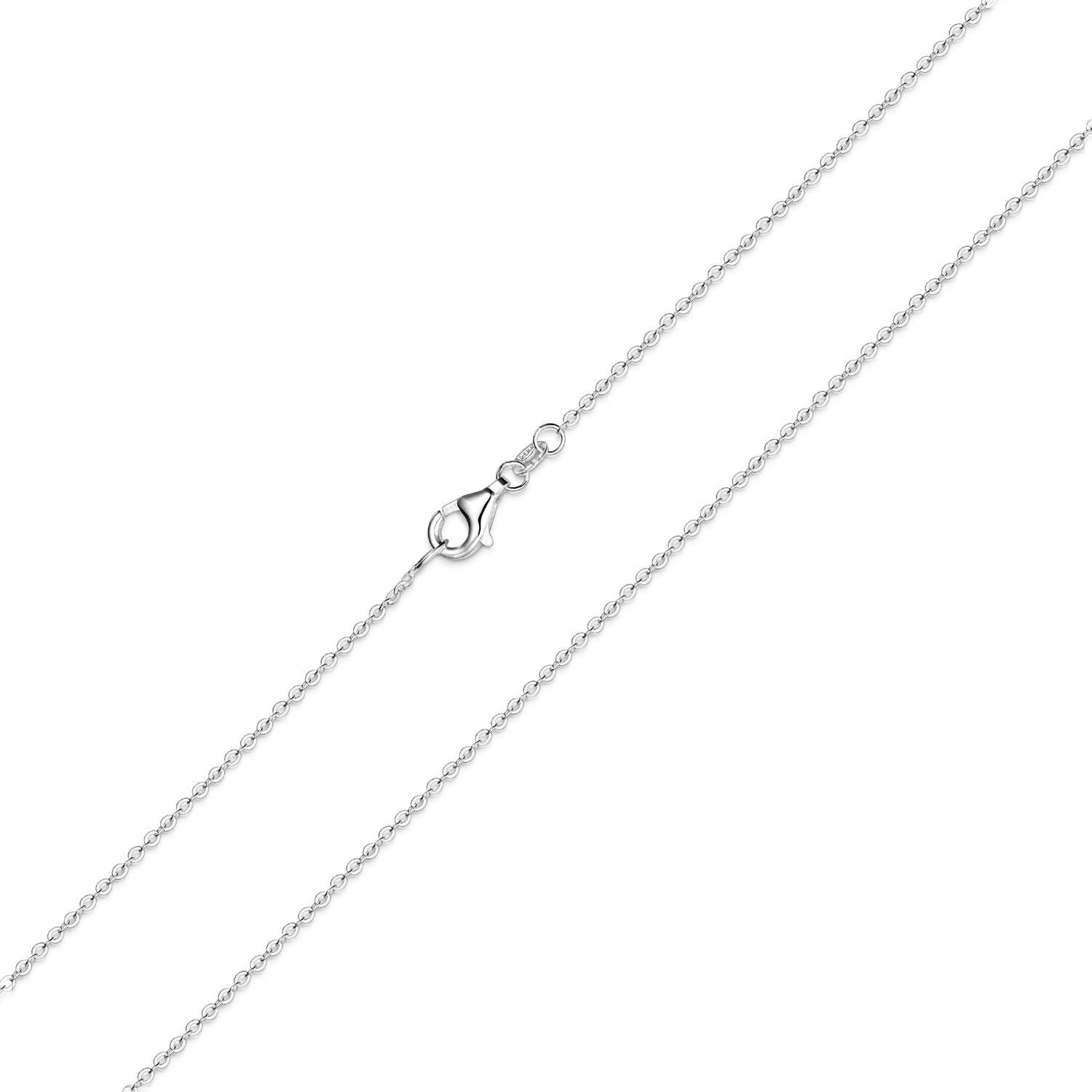 Materia Silberkette Damen Ankerkette Silber fein 1,2mm 40-80cm K30, 925 Sterling Silber