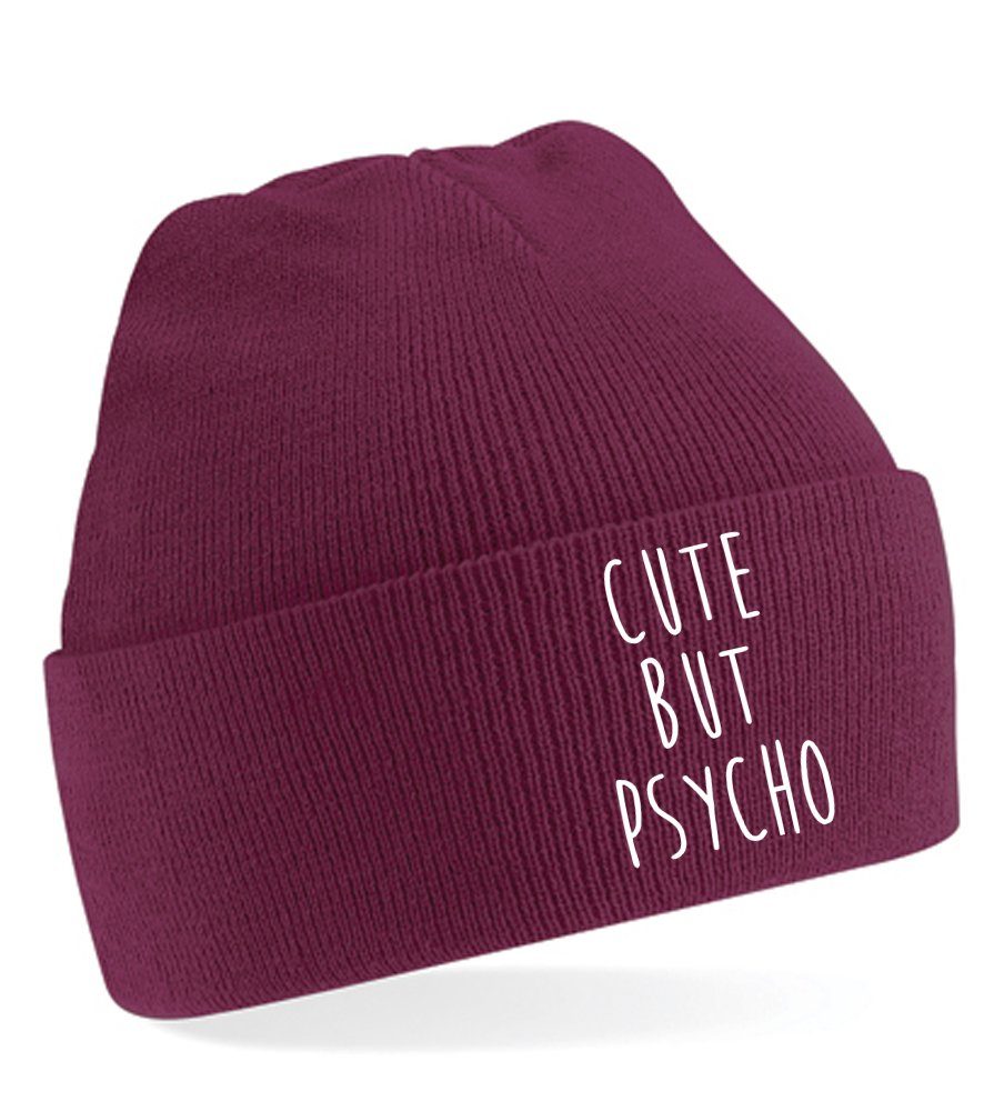 Beanie Unisex Erwachsenen Mütze Cute Psycho Crazy