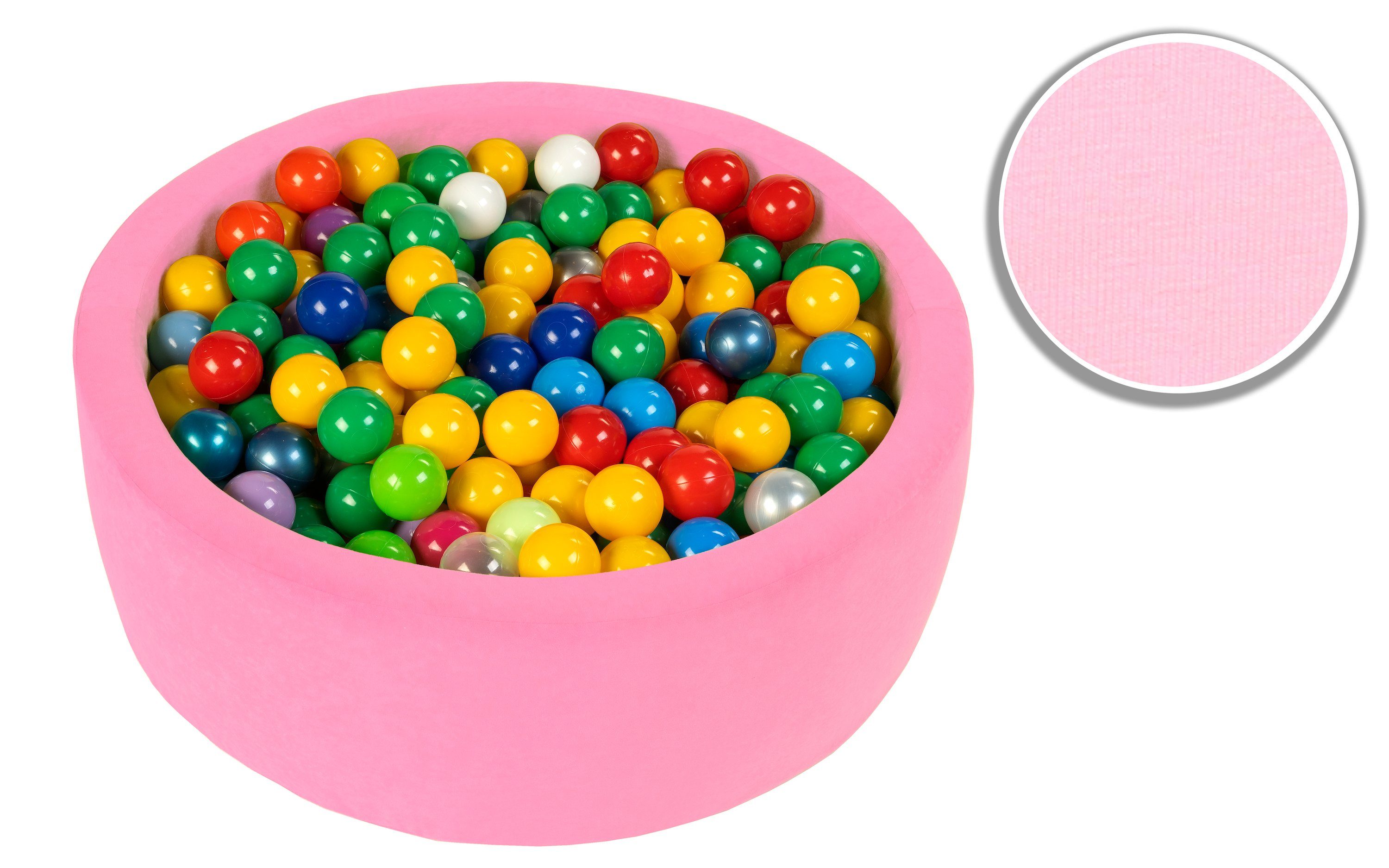 sunnypillow Bällebad-Bälle für Baby Kinder mit bunten Bällen (400-St), Rosa - mit 400 Bällen