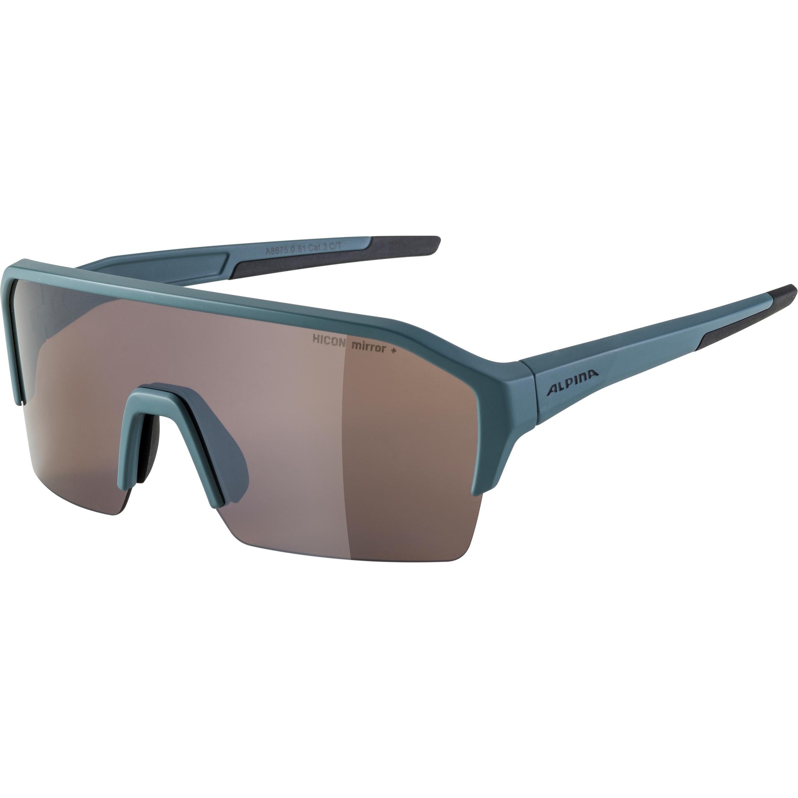 Alpina Sonnenbrille Alpina Sportbrille RAM HR HM+dirt-blue matt mirror Dirt Blue Matt - Mirror Silver