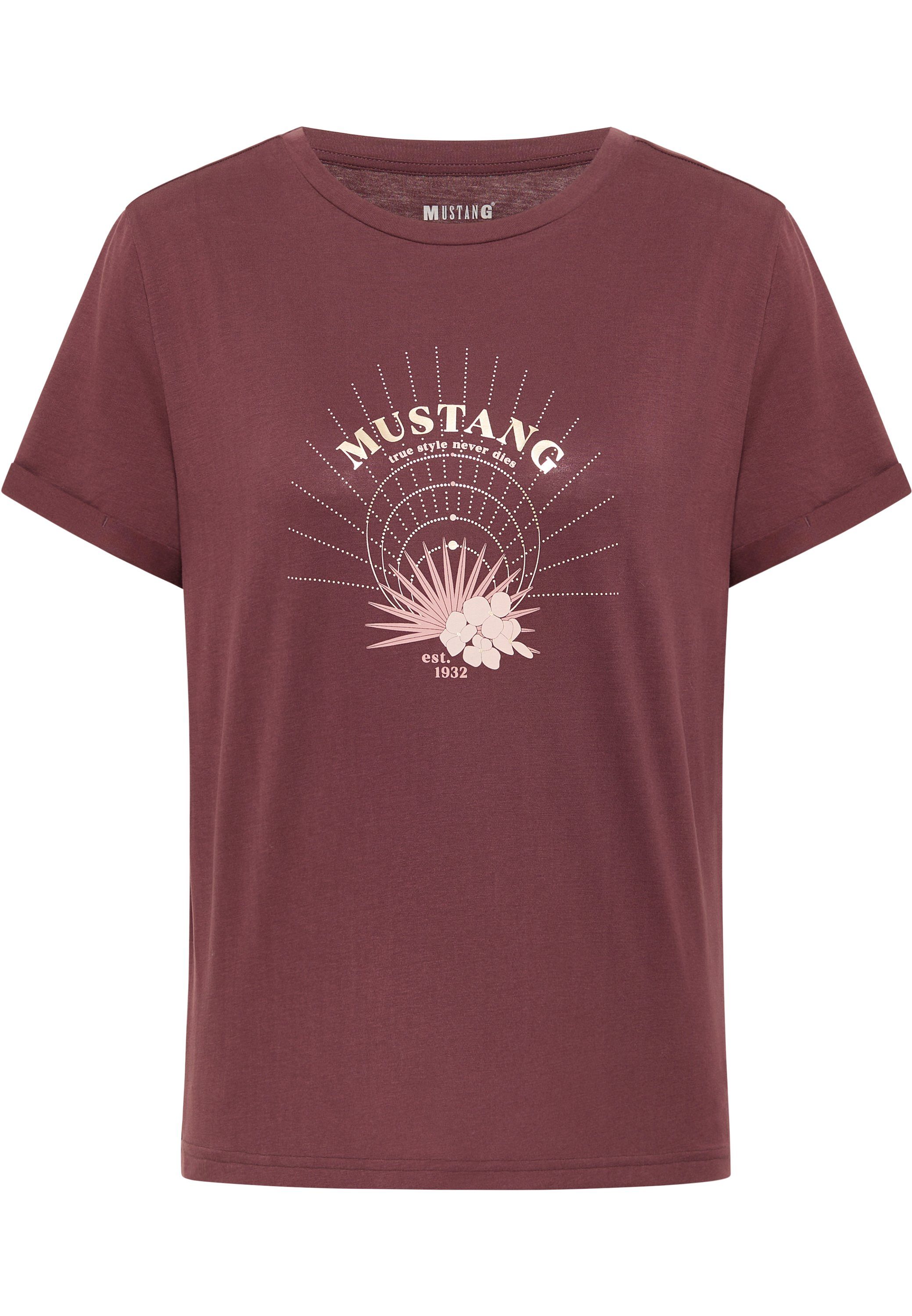 MUSTANG T-Shirt Mustang T-Shirt Style Alina C Foil weinrot | T-Shirts