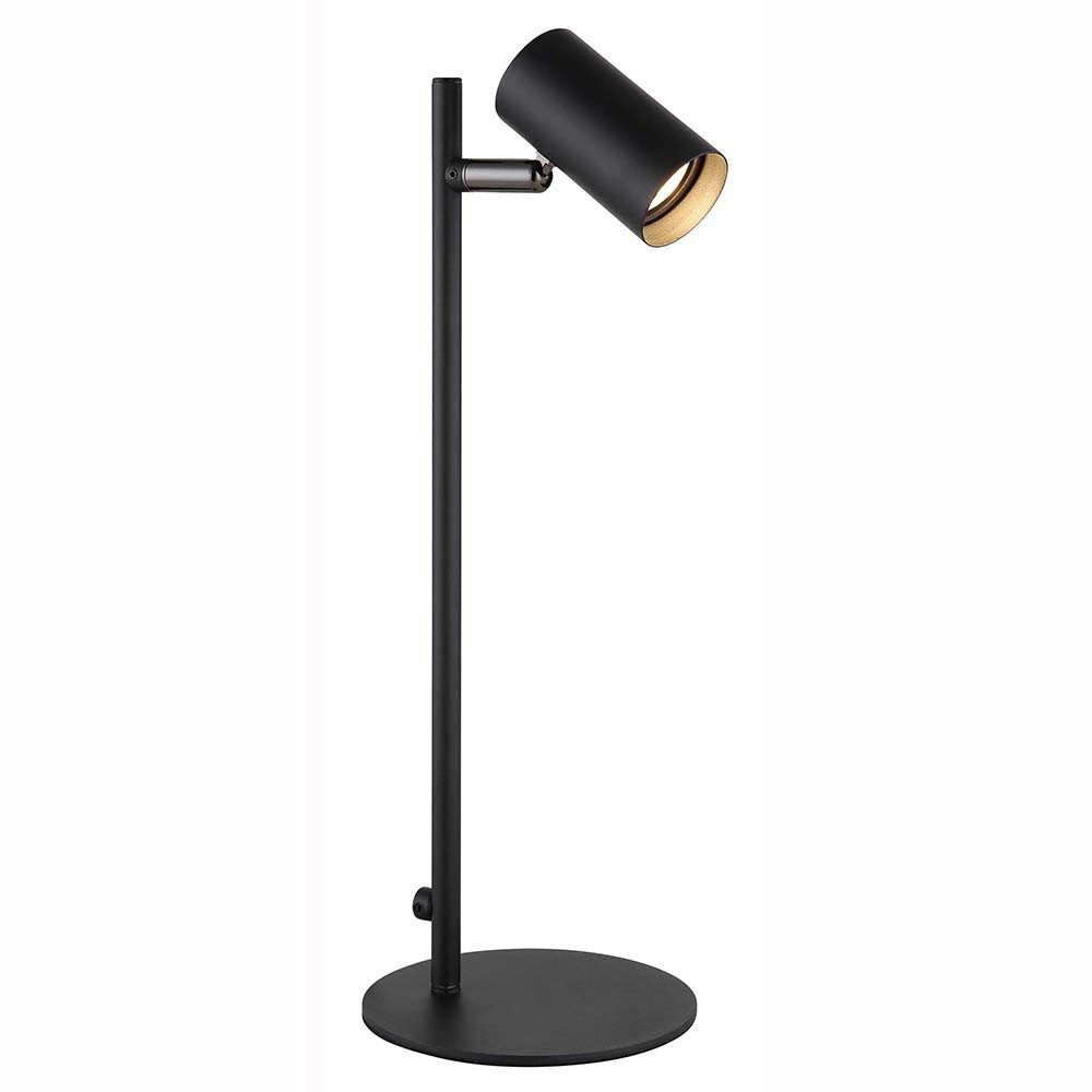 GLOBO LIGHTING Schreibtischlampe, LED-Leuchtmittel fest verbaut, Warmweiß, Tischleuchte LED Leselampe schwenkbar Beistelllampe Metall schwarz