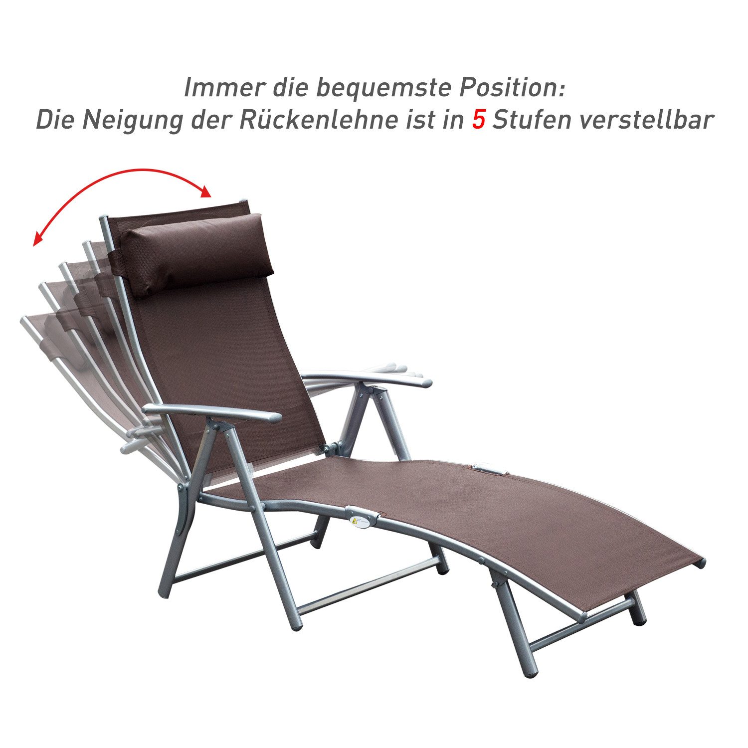 MC Star Gartenliege Sonnenliege klappbar mit günstig online kaufen