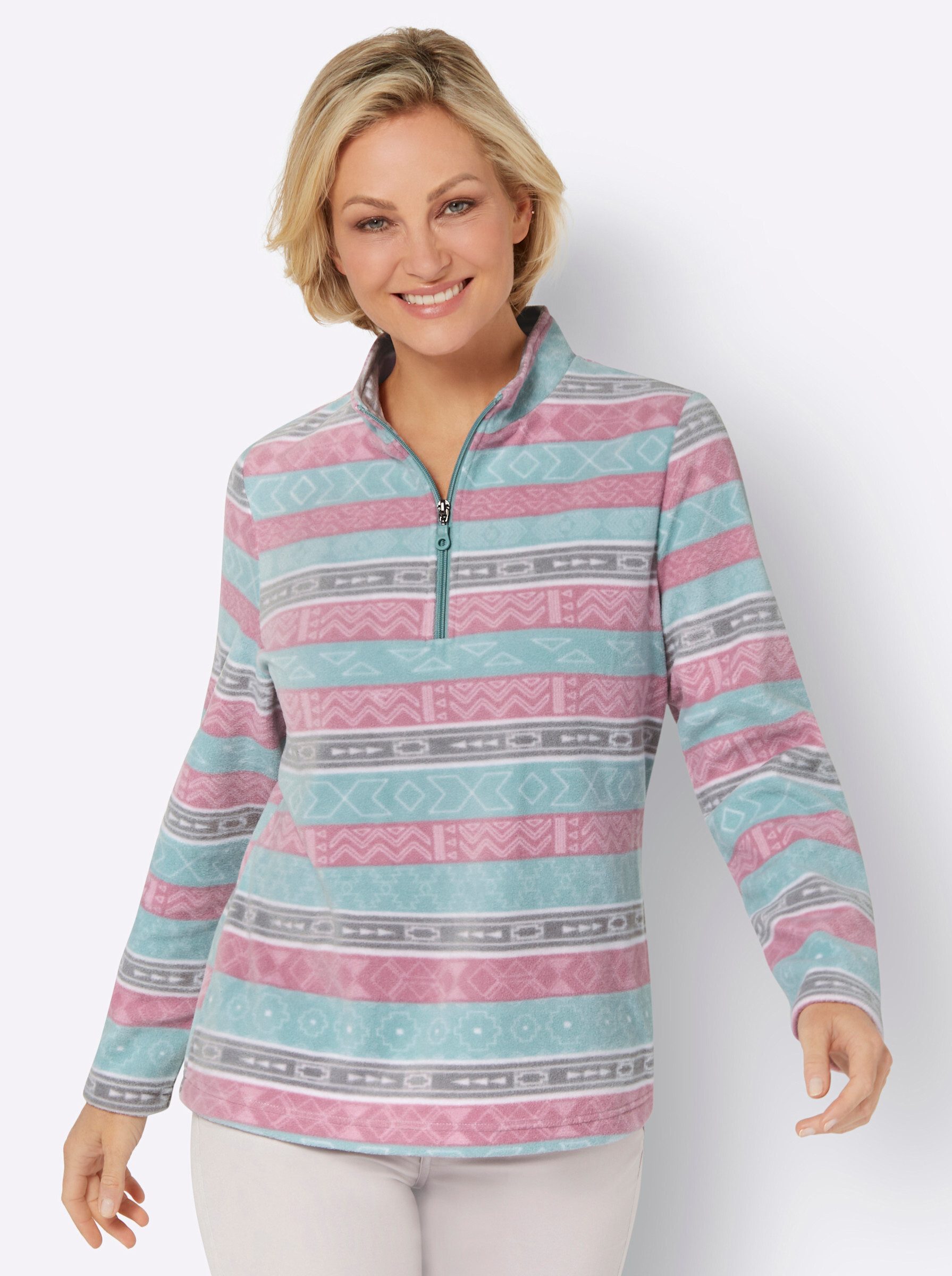 Sieh an! Fleeceshirt Fleecejacke Länge ca. günstig online kaufen