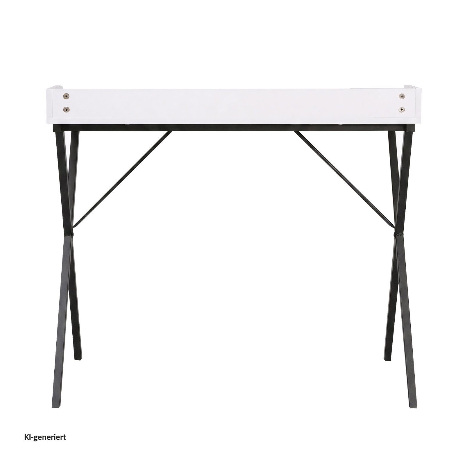 HTI-Living Schreibtisch Cedrik Weiß-Schwarz (Stück, 1-St., 1 Schreibtisch) – Bild 4 von 4
