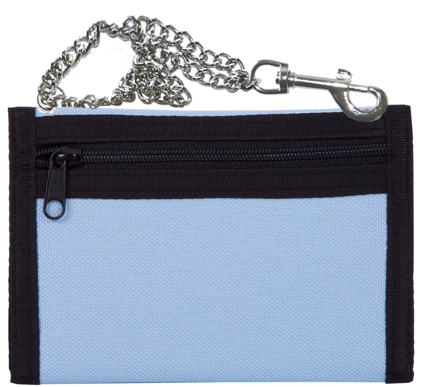 2Stoned Geldbörse Wallet Classic mit Kette und Klettverschluß für Erwachsene u. Kinder, verchromte Kette mit Karabiner
