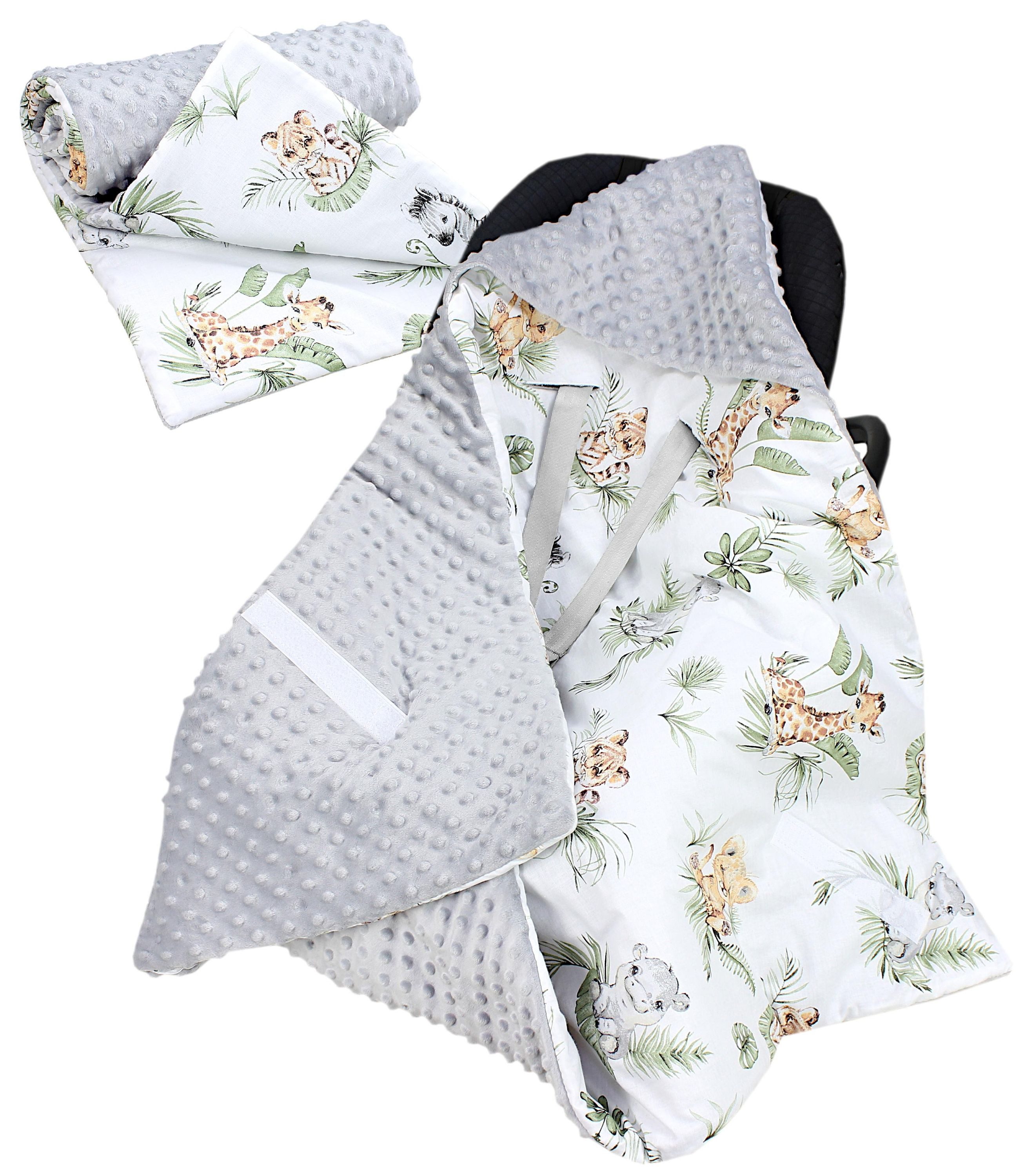 Einschlagdecke 2er SET Baby Einschlagdecke 85x85 für Autositz Babyschale De günstig online kaufen