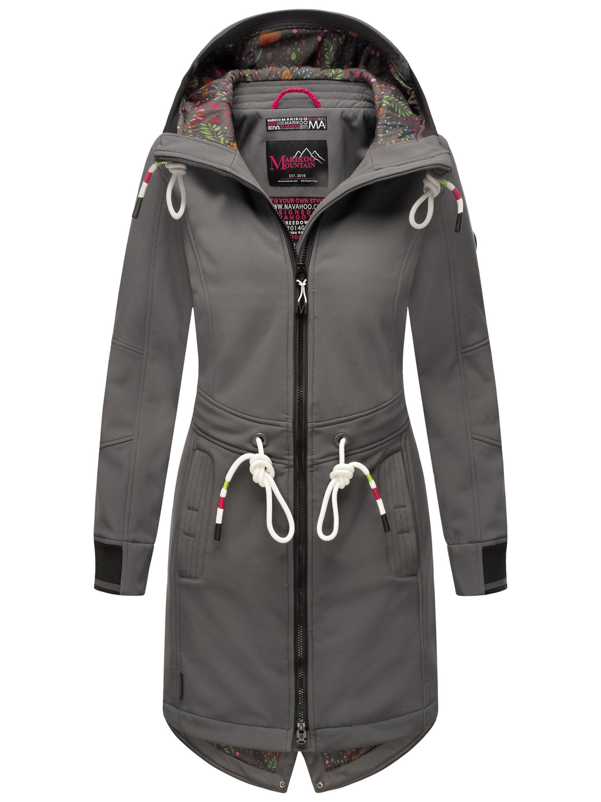 Marikoo Softshelljacke Mount Furnica mit hochschließendem Kragen