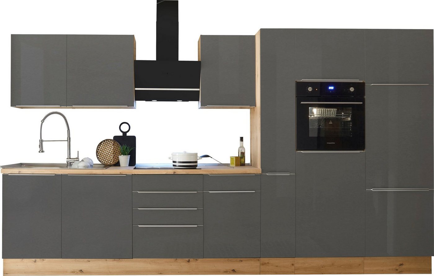 RESPEKTA Küchenzeile »Safado«, hochwertige Ausstattung wie Soft Close Funktion, schnelle Lieferzeit, Breite 370 cm-HomeTrends