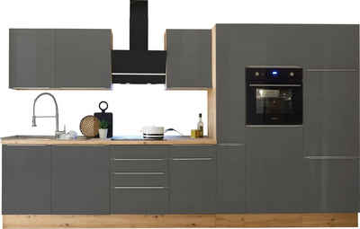 RESPEKTA Küchenzeile Safado aus der Serie Marleen, inklusive E-Geräten, schnelle Lieferzeit, Breite 370 cm
