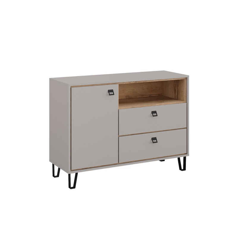 Vicco Kommode Wohnzimmerschrank TIRION Cashmere/Eiche