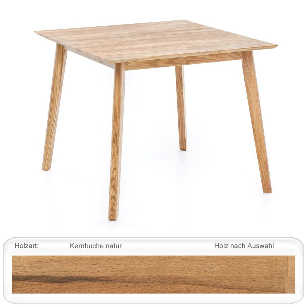 Kernbuche 90x90 Tisch expendio Tischgruppe, + Masada 12 Norina 32 + (komplette Spar-Set, Essgruppe Thiago, khaki Stuhl 2x 2x 5-tlg), Norina