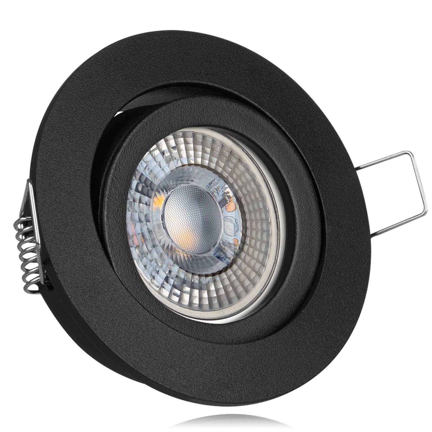 in Einbaustrahler Einbaustrahler RGB flach LEDAN LED Set LED 3W schwarz extra von LED LEDANDO mit