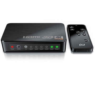 Primewire Audio / Video Matrix-Switch, Ultra HD 4k 5-Port HDMI Umschalter inkl. Fernbedienung 5x HDMI IN / 1x HDMI OUT