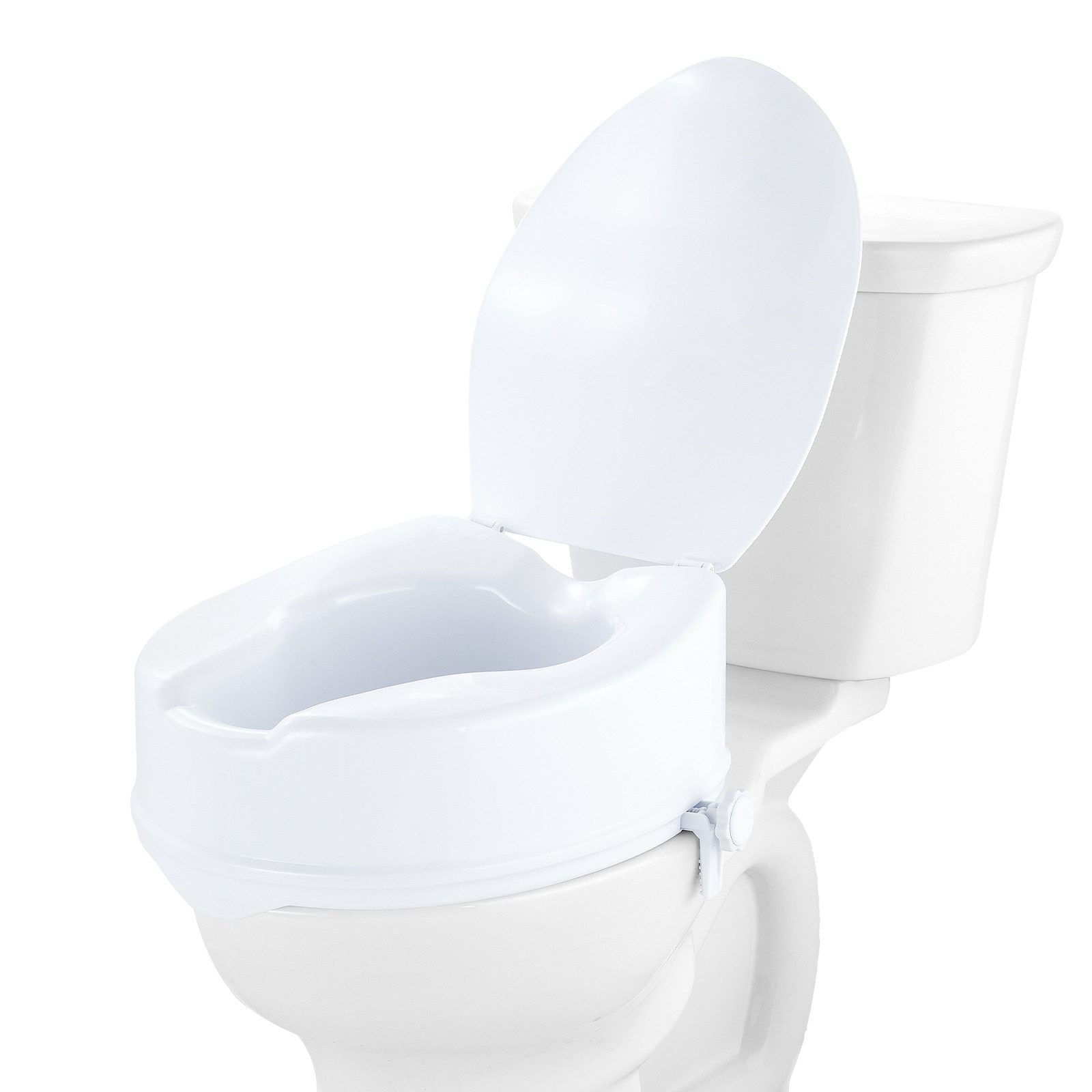 VEVOR Toilettensitzerhöhung Toilettensitzerhöhung Universal-Toilettenerhöhung 15cm Tragkraft 136kg