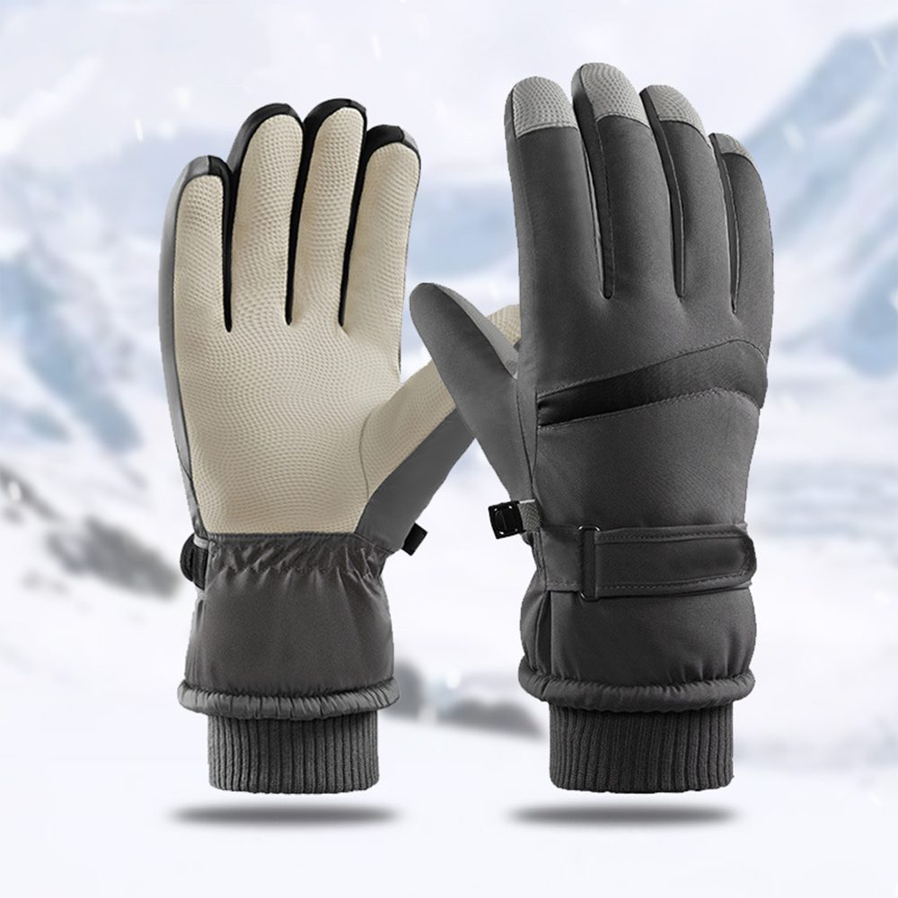 warme Anti-Kälte-Touchscreen-Handschuhe Paar Winter ZanMax für Skihandschuhe und Dunkelgrau 1 Herbst