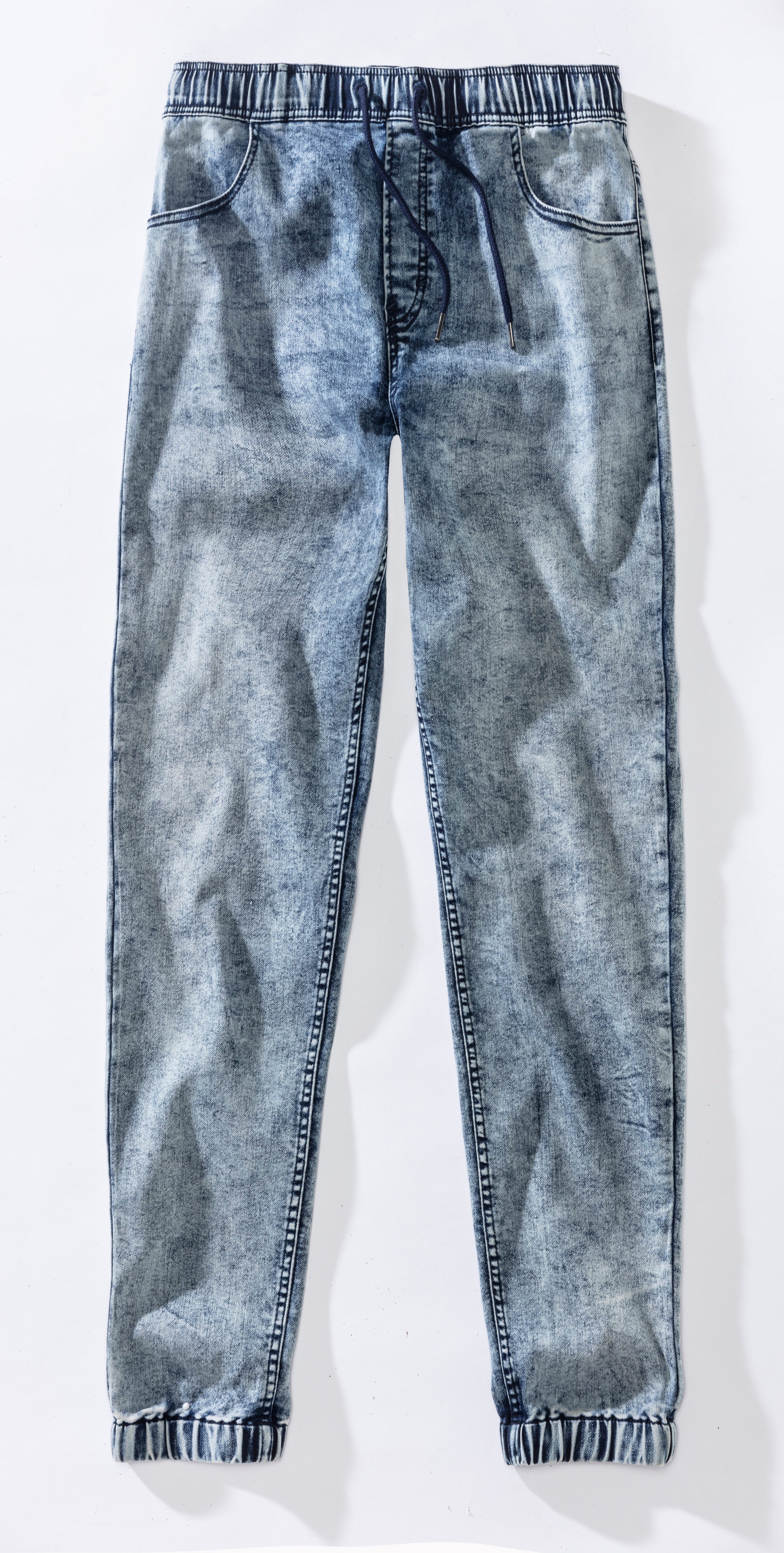 Buffalo - Moonwashed-Optik Jogg in blau-moonwashed Pants Schlupfjeans