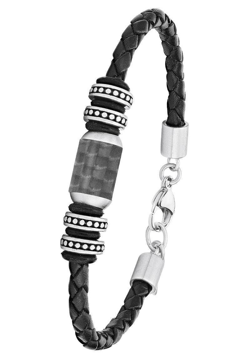s.Oliver Lederarmband Hauptkollektion, mit Carbon