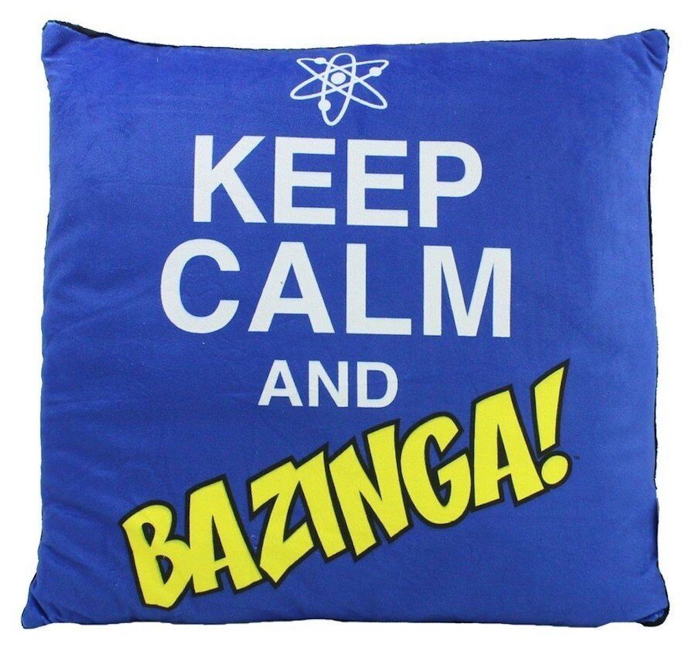 United Labels® Dekokissen The Big Bang Theory Kissen "Keep Calm and Bazinga", Plüschkissen