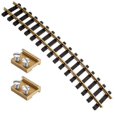 ML-Train Gleise-Set gebogen Radius 90 cm & 120 cm mit 15mm Messing Verbindern - mit allen, Spur G Gleissystemen kombinierbar