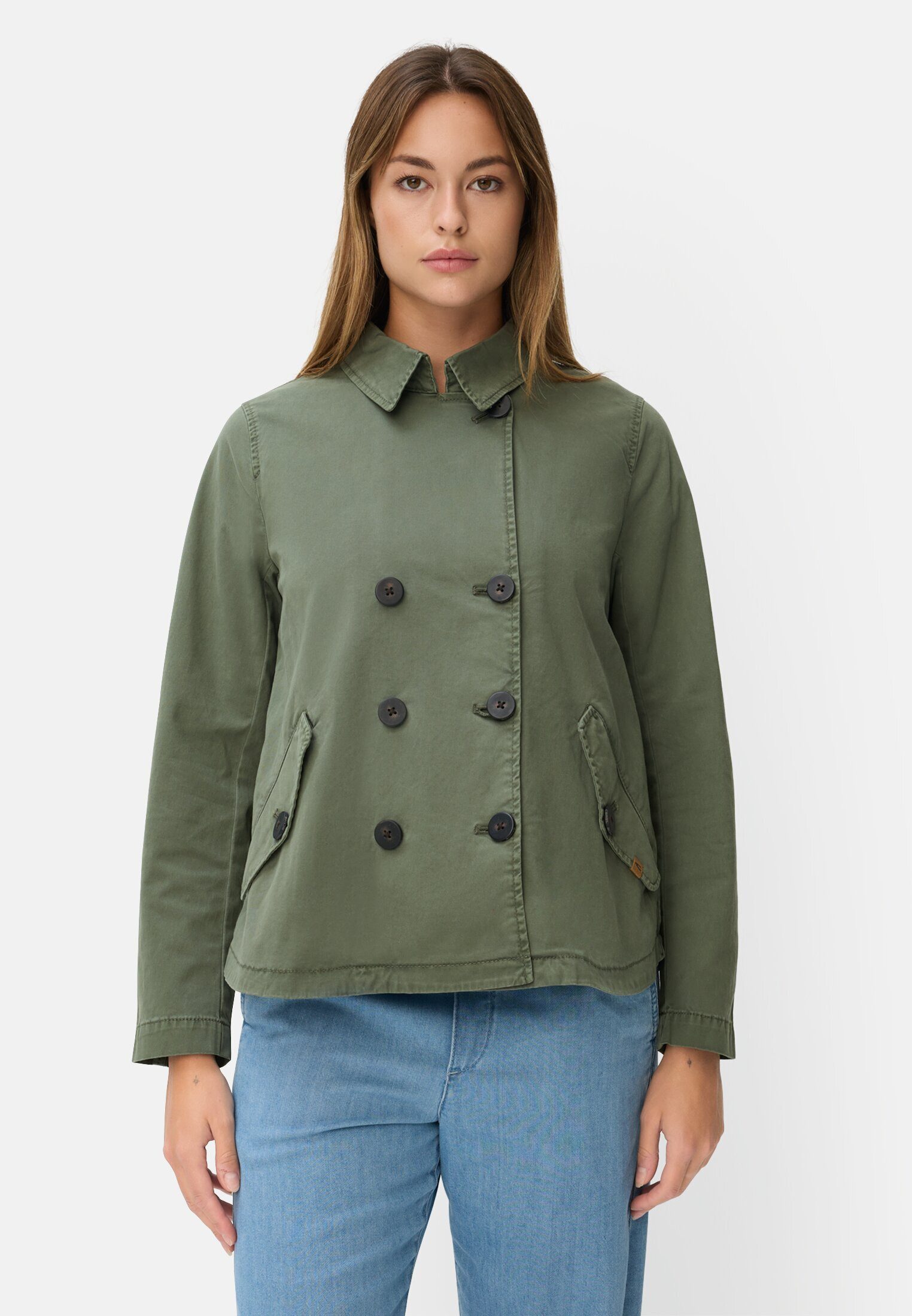 camel active Jackenblazer Indoorjacke Langarm Hemdblusenkragen