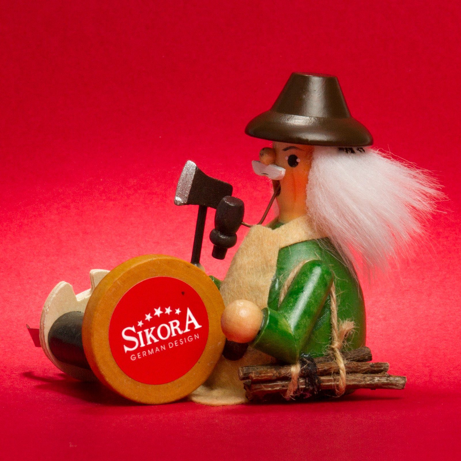 grün aus Holz Motive Weihnachtsfigur SIKORA C09 - verschiedene Förster Räuchermännchen SIKORA RM-C