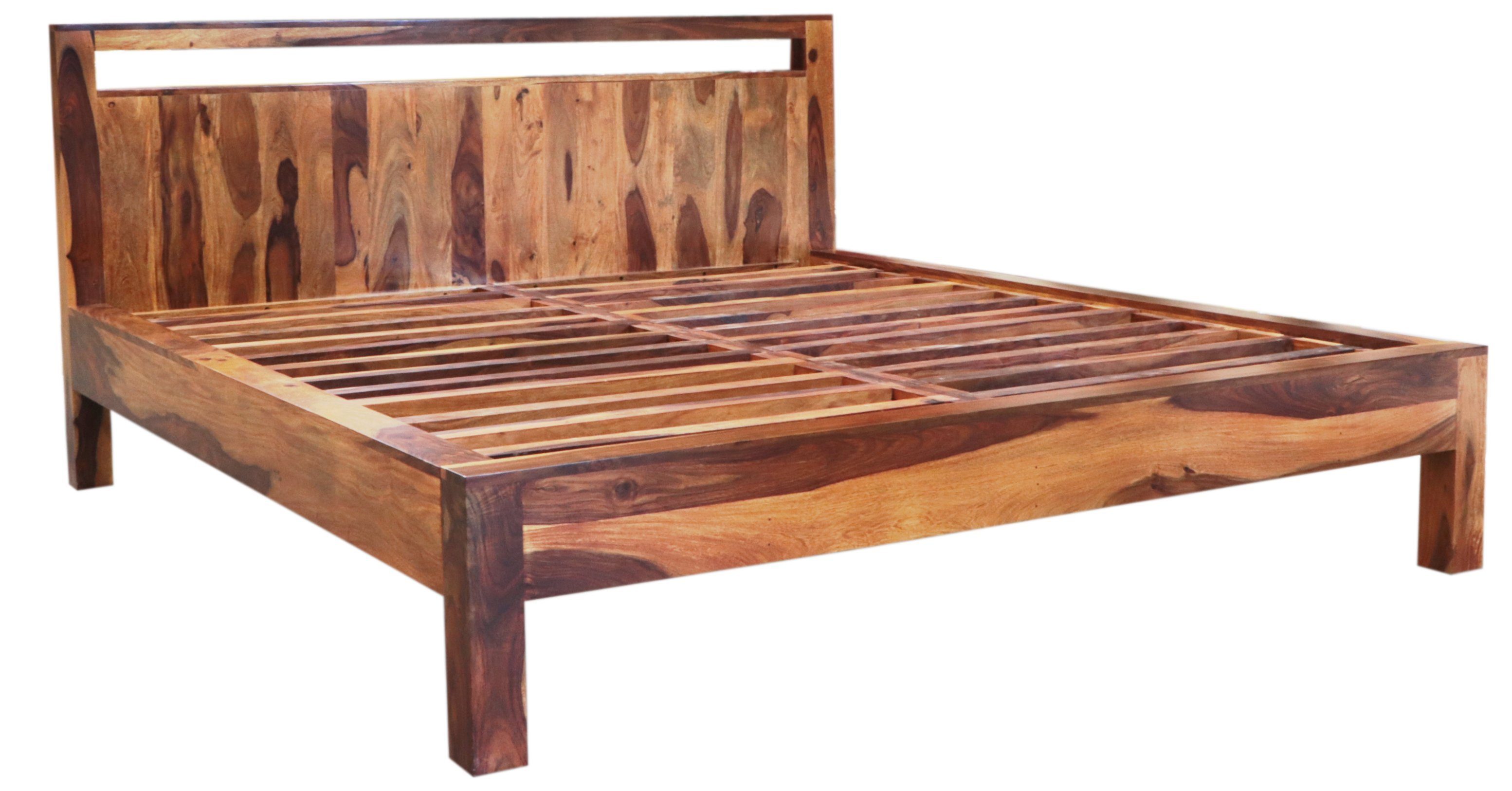 Indischesmoebelhausde Massivholzbett Bett Amba 160x200 aus indischem ...