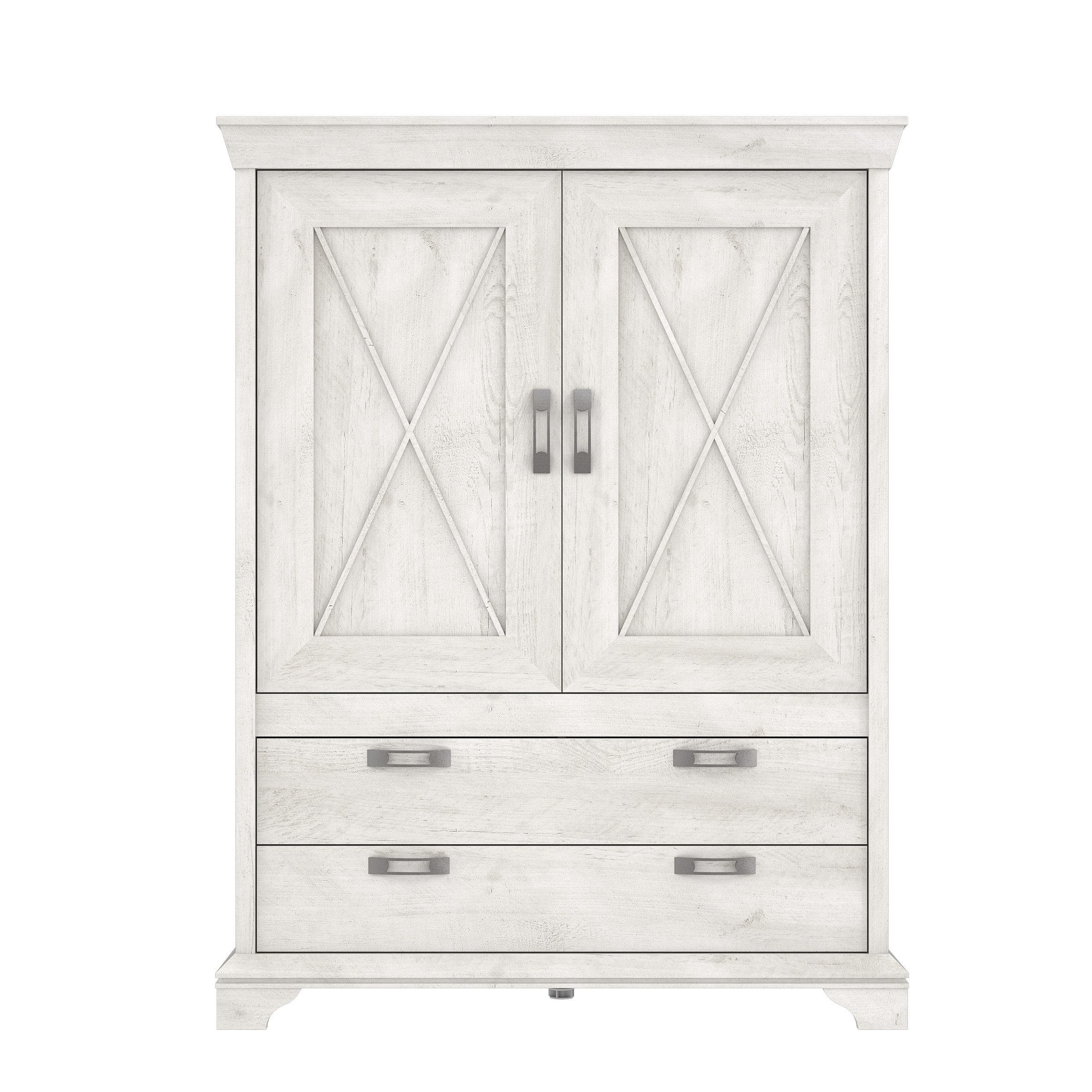 freiraum Stauraumschrank Kashmir in Pinie Weiss - 123x162,3x48,2cm (BxHxT)