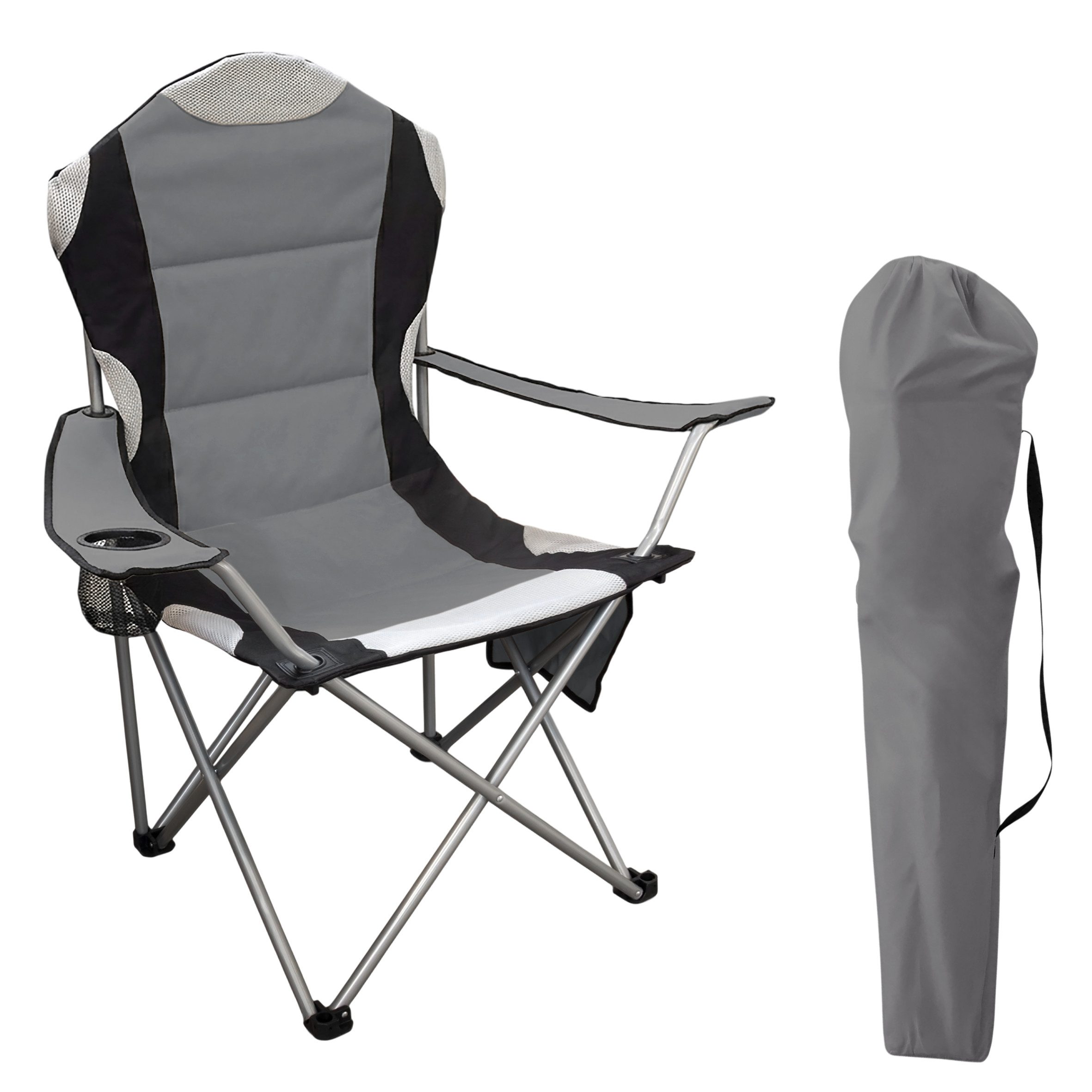 Spetebo Regiestuhl Regie Klappstuhl DELUXE mit Getränkehalter - anthrazit