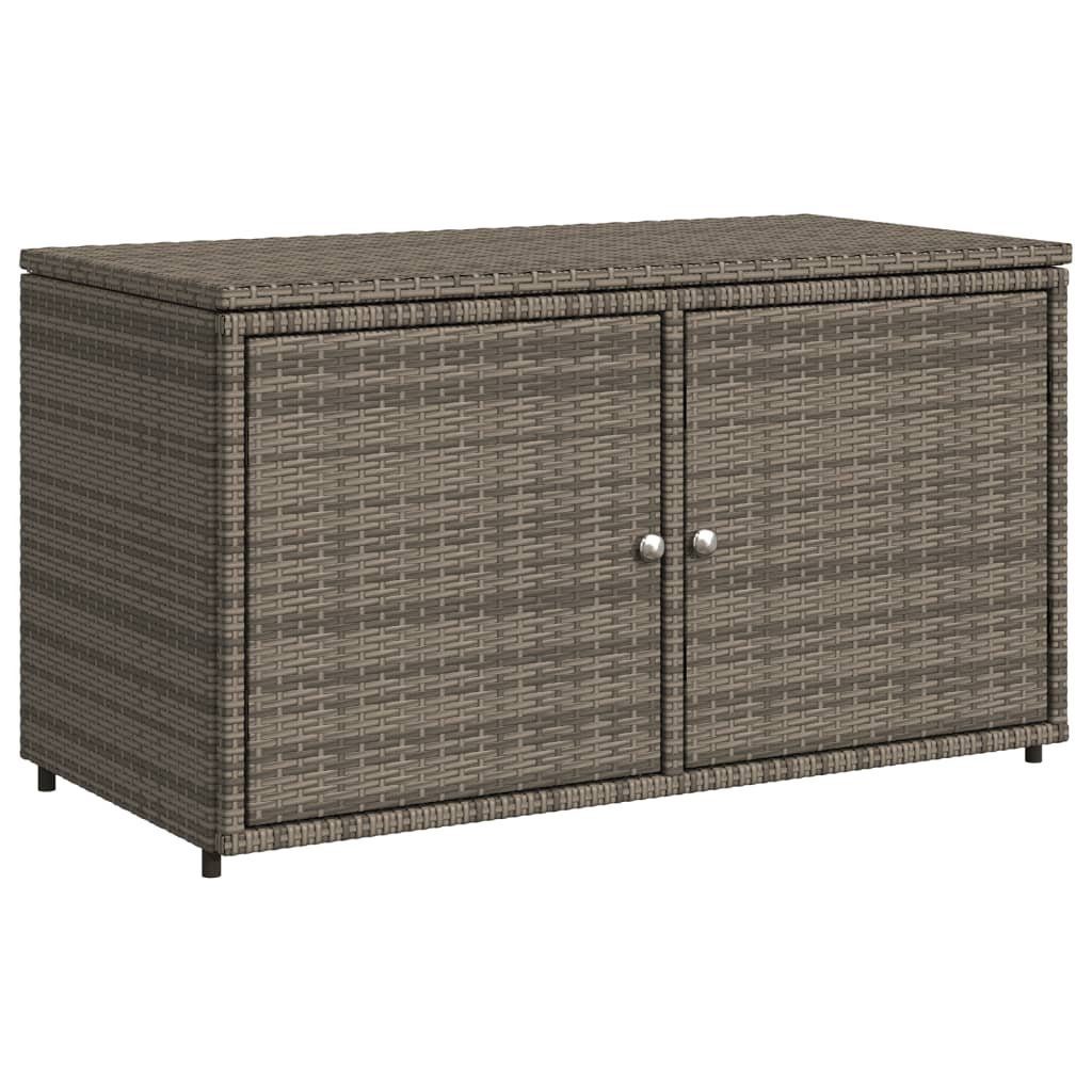 vidaXL Garten-Geräteschrank Gartenschrank Grau 110x55x60,5 cm Polyrattan