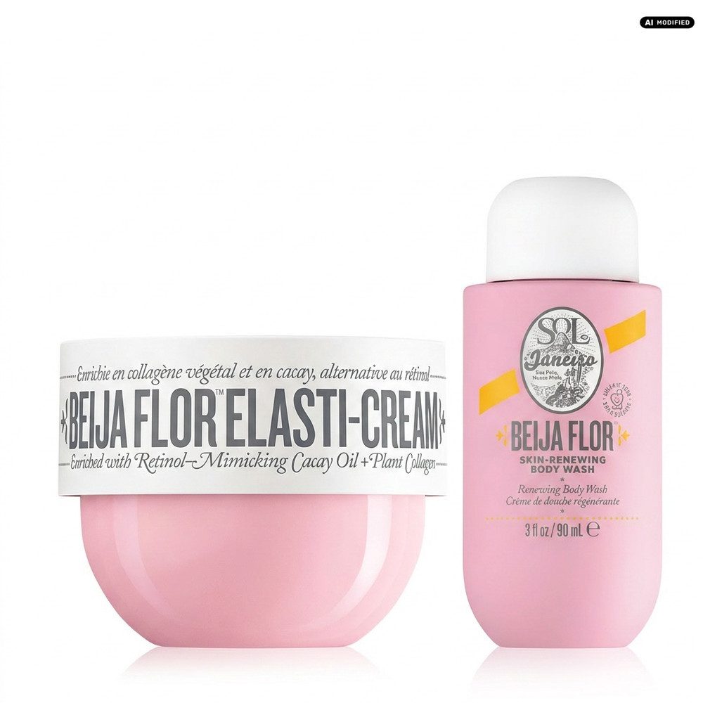 Sol de Janeiro Körpercreme Sol de Janeiro Beija Flor Bodycare Duo Elasti Cream und Body Wash, Pflegendes Körper Duo mit passendem Duft