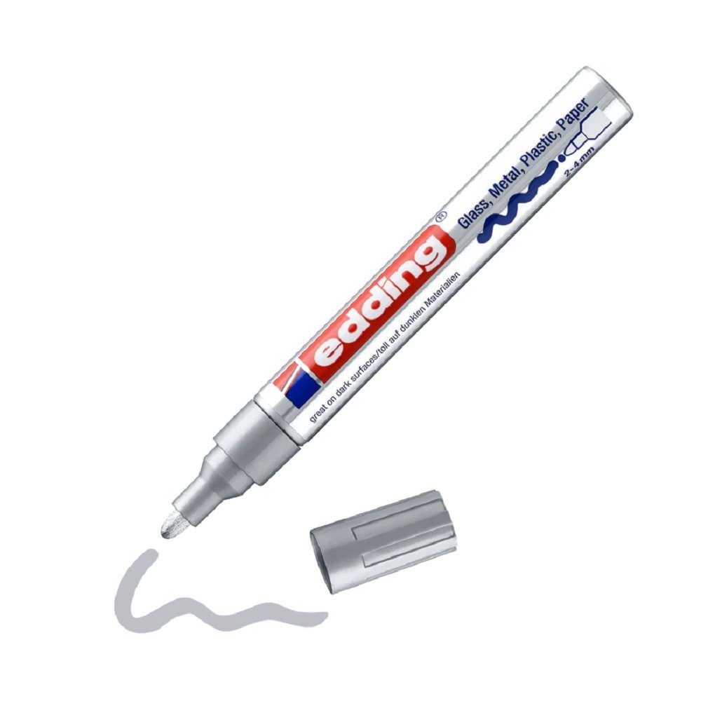 edding Лаковые маркеры 1 Glanzlackmarker Rundspitze 2-4mm silber