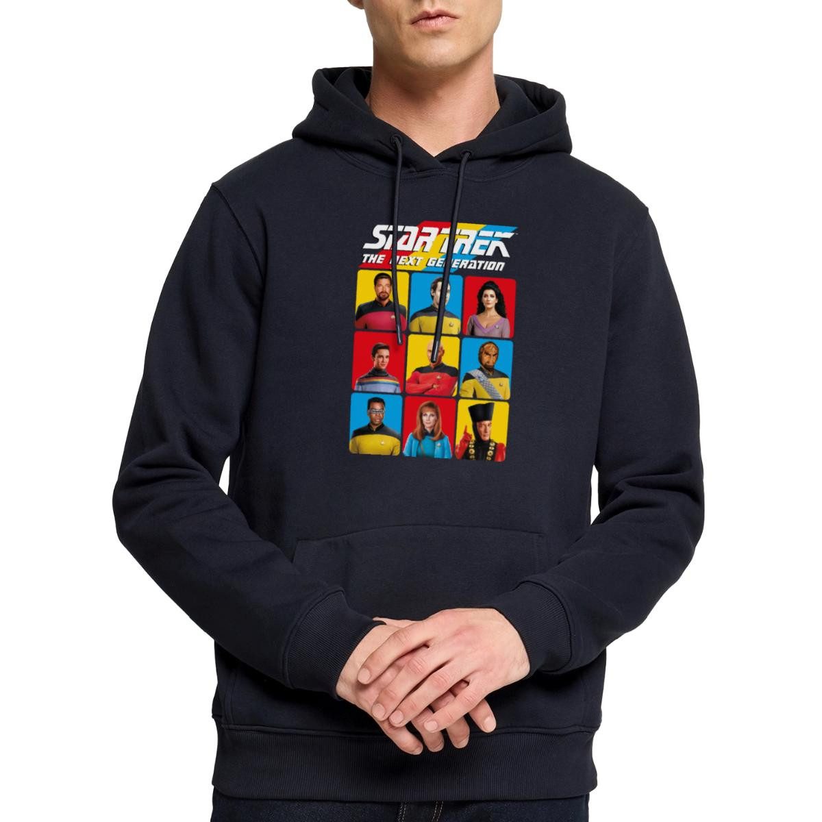 Spreadshirt Hoodie Star Trek The Next Generation Charaktere Herren Premium Hoodie (1-tlg)