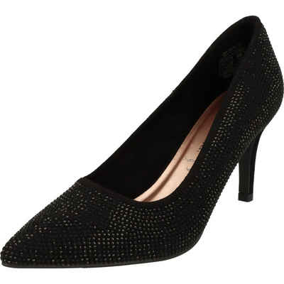 piece of mind. Damen Schuhe elegante Pumps 224-279 Glitzer Schwarz High-Heel-Pumps Glitzersteine auf dem ganzen Schuh