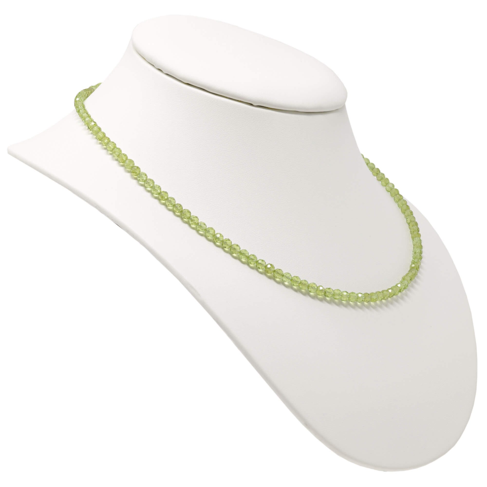 Schmuck Krone Collier Halskette aus Peridot facettiert Ø 4mm, Silber 925 günstig online kaufen