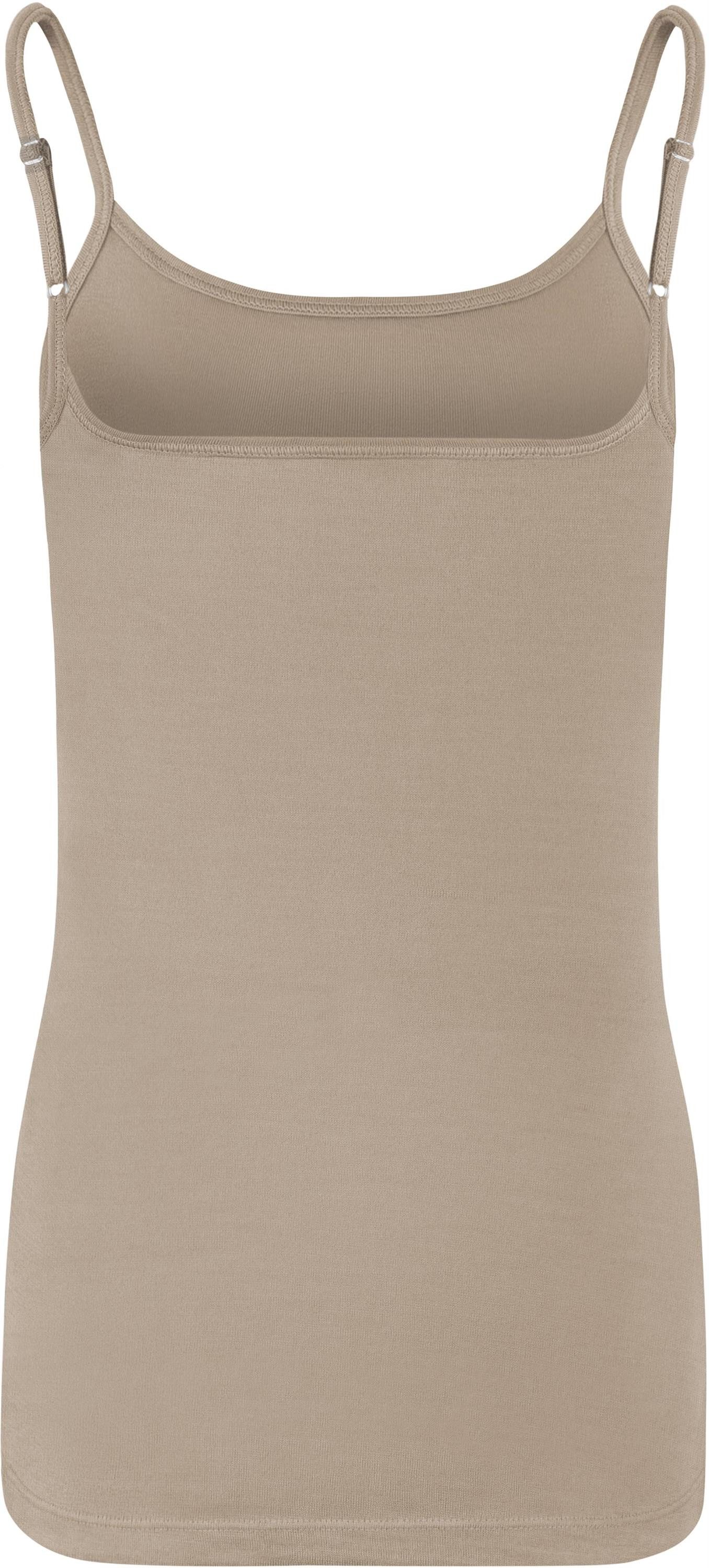 normani Unterhemd Damen Merino Top mit Spagettiträgern Kyneton Merino Top ärmelloses Shirt Unterwäsche aus 100% Bio-Merinowolle