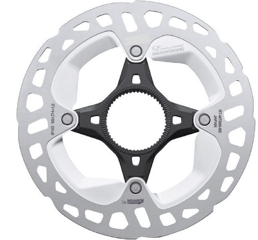 maxxi4you Bremsscheibe Shimano Deore XT 140mm Bremsscheibe RT-MT800 Silber/Schwarz inkl. FK