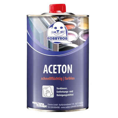 Robbyrob 12x 1l Dose Aceton Verdünner Entfettungs- & Reinigungsmittel Lösungsm. Bremsenreiniger