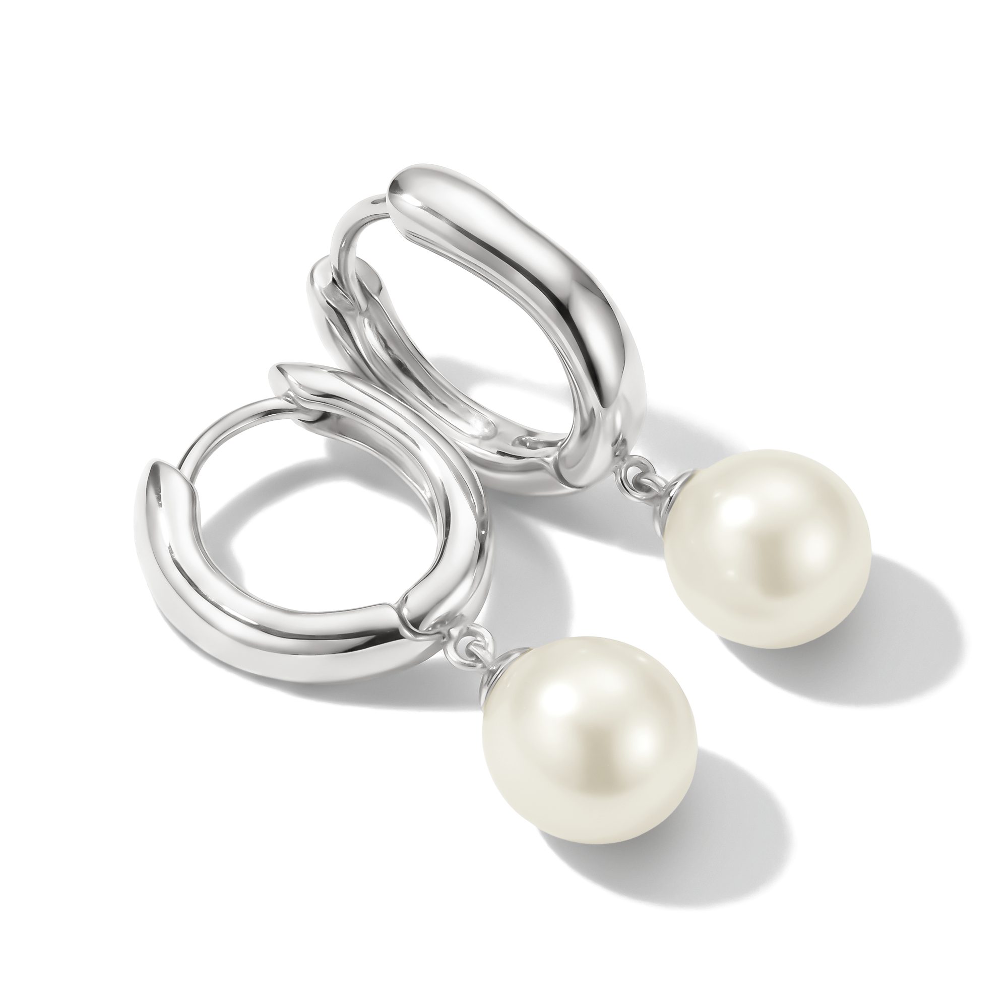 THOMAS SABO Paar Creolen Bold Elegance Creolen Perlen, mit Süßwasserzuchtperle