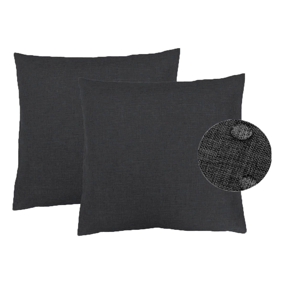 Kissenbezüge 2er Set Leinen Optik Kissenbezug Dekokissenbezug, (2 Stück), s günstig online kaufen