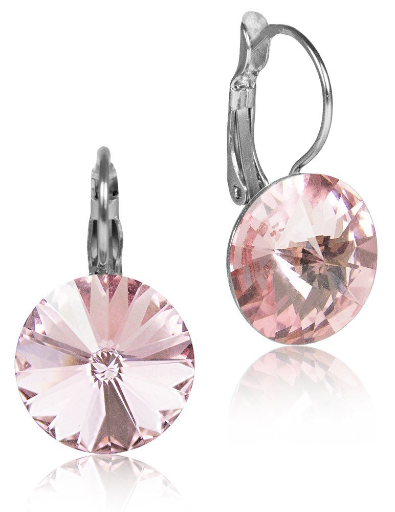 LUISIA® Paar Ohrhänger Silberne Ohrringe "Rivoli" mit 12 mm Kristallen von günstig online kaufen