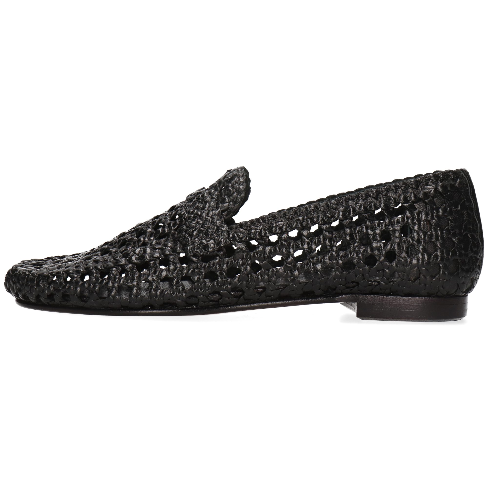 Melvin & Hamilton Tabea 1 Leder-Geflochtene Schuhe für Damen Loafer Flache Absätze, Echtes Leder, Von Hand geflochten